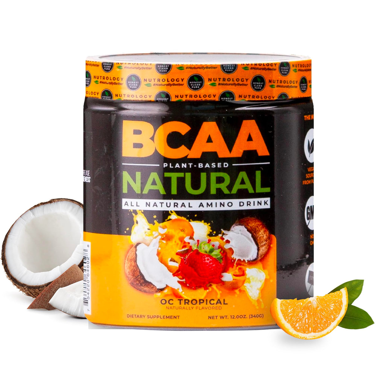 Nutrology BCAA Natural Orange Coconut Flavor - 30 Servings