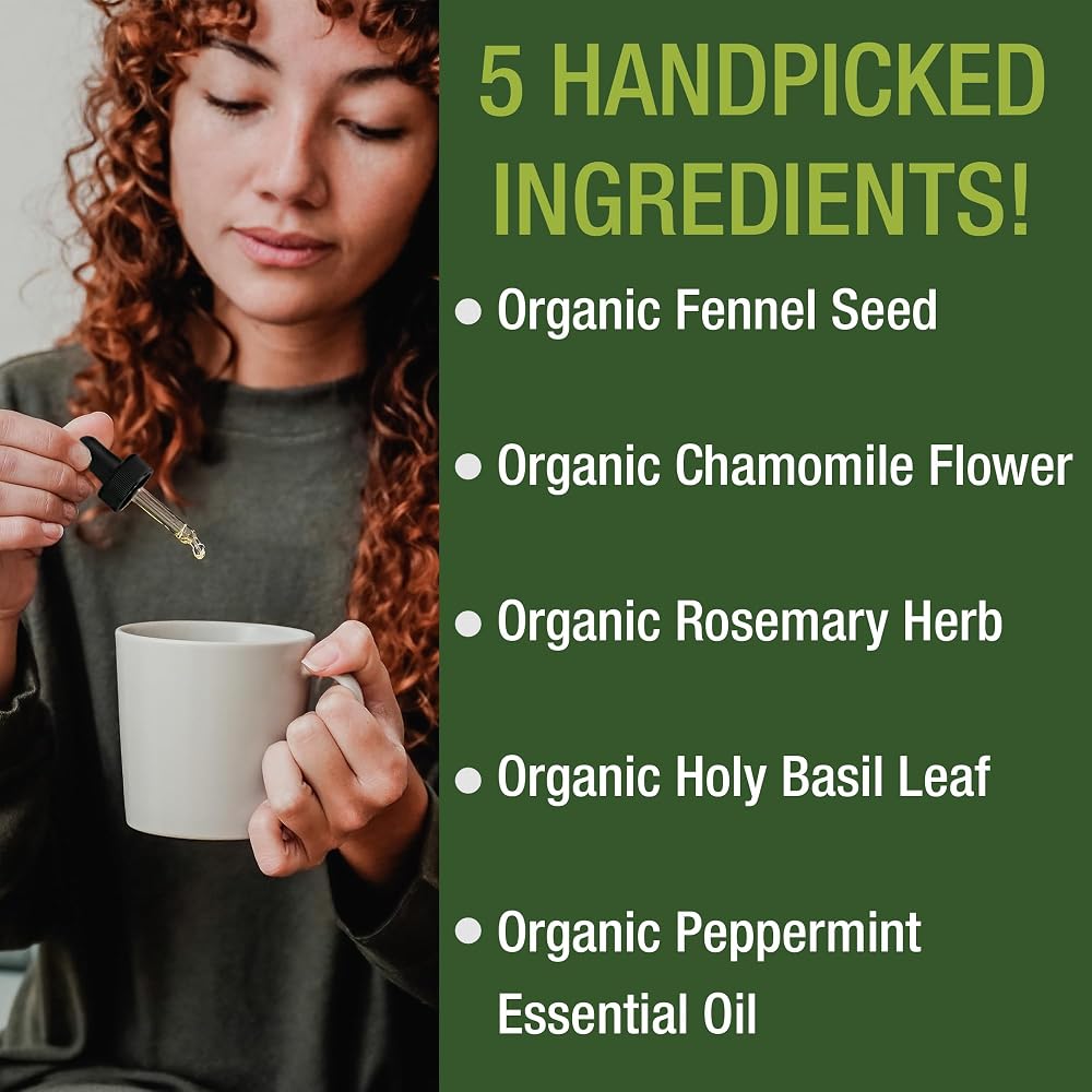 Peak Performance USDA Organic IBS Relief 5-in-1 Liquid Drops - 2 Fl Oz - image 7