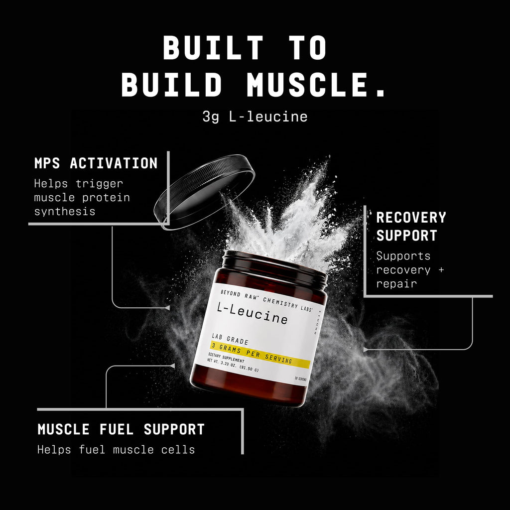 BEYOND RAW GNC L-Leucine Powder Muscle Support - 30 Servings - image 3