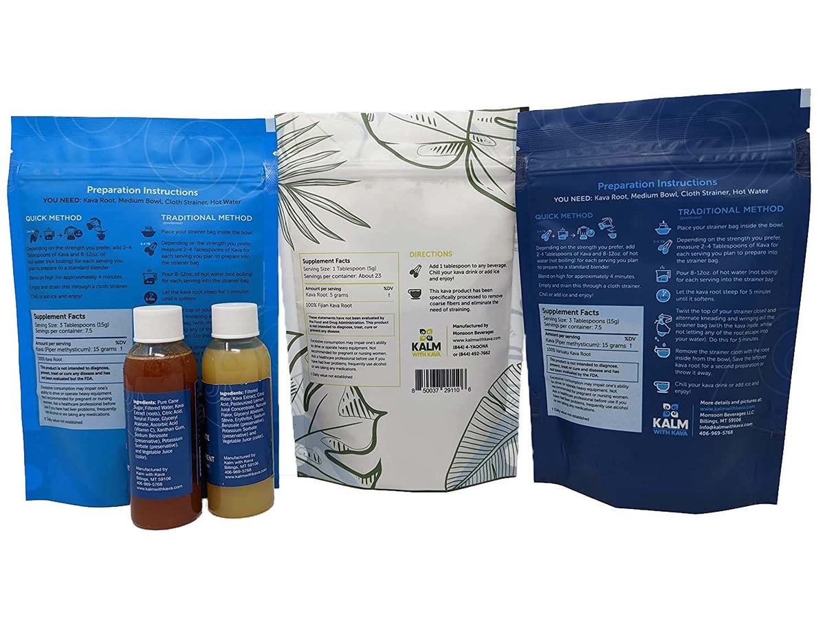 KALM Micronized and Traditional Kava Sample Pack - 12 oz - image 2