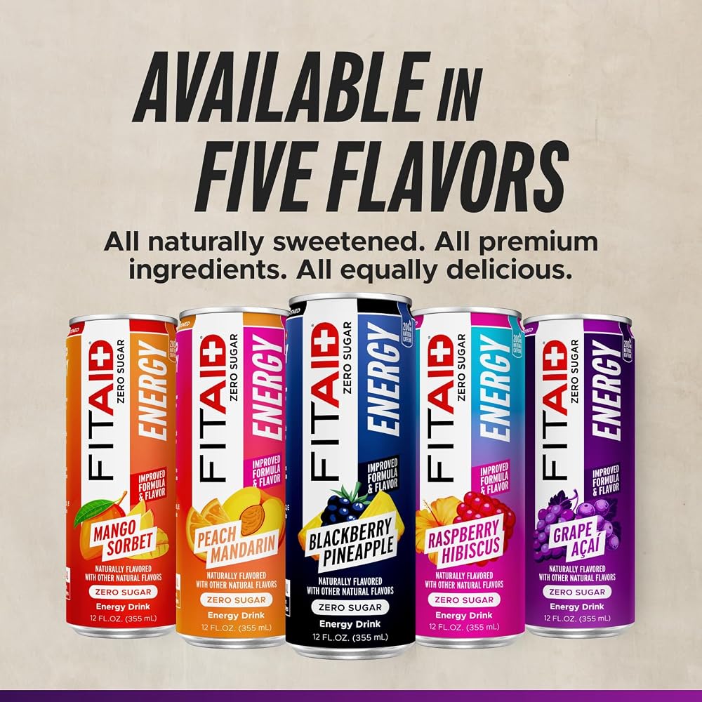 LIFEAID FITAID Energy Zero Sugar Grape Acai 200mg - 24 Pack - image 8