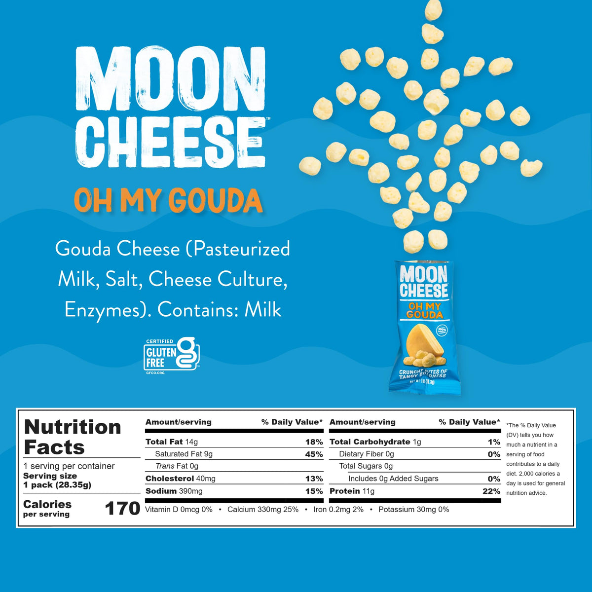 Moon Cheese Oh My Gouda Cheese Bites - 12 Pack - image 2