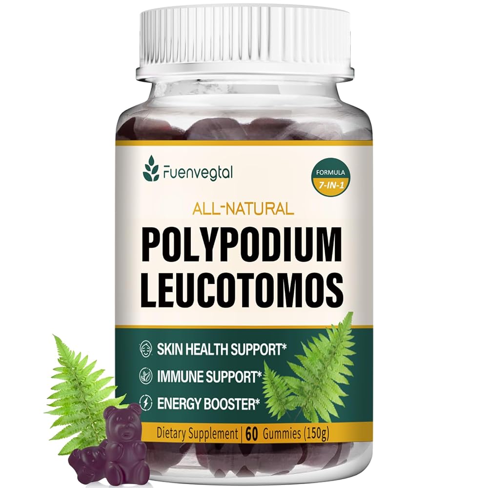 Fuenvegtal Polypodium Leucotomos Gummies Skin & Immune Support - 60 Gummies