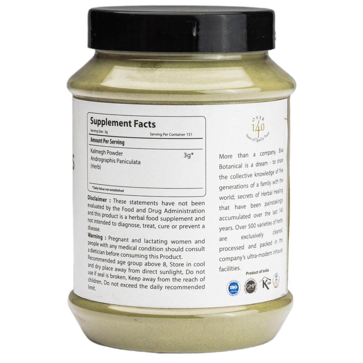 bixa BOTANICAL Andrographis Paniculata Powder - 454g - image 6