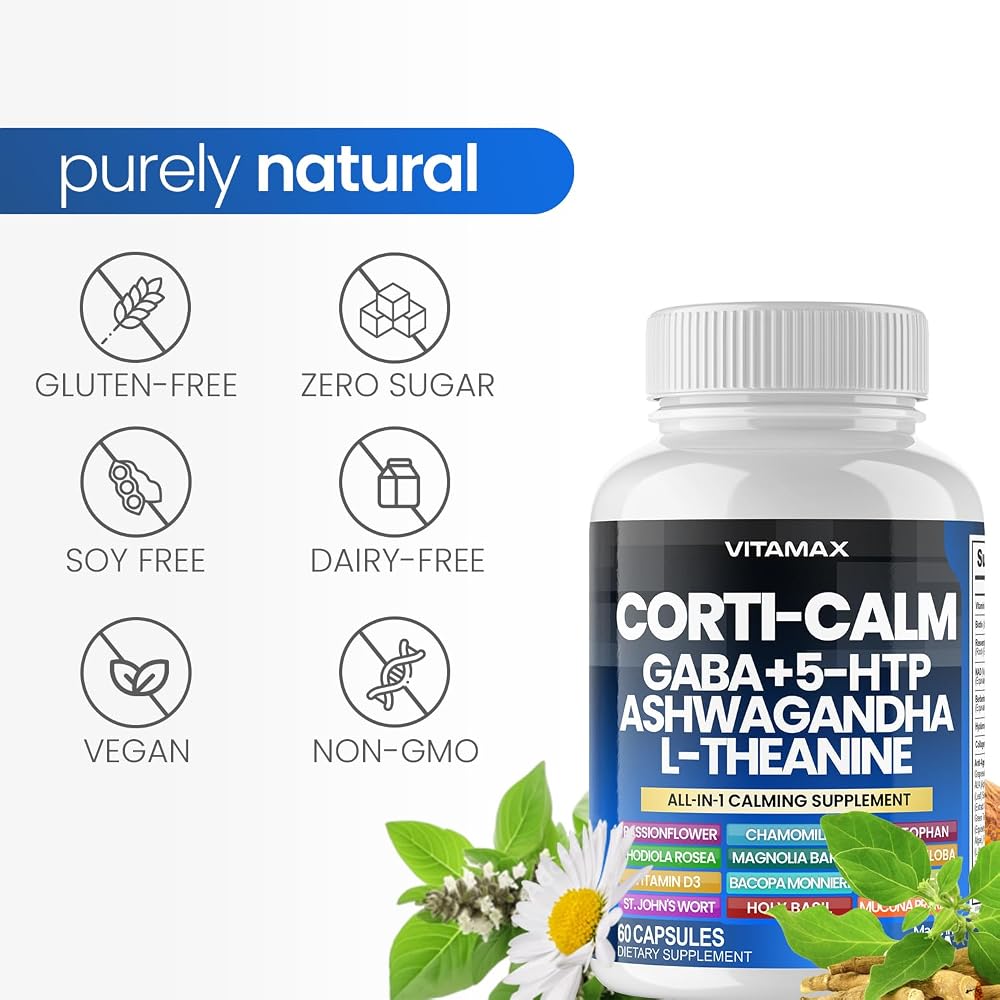 Vitamax Corti-Calm Cortisol Supplement for Relaxation - 60 Capsules - image 7