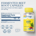SOLARAY Fermented Beet Root Extract - 100 Vegetarian Capsules - image 3