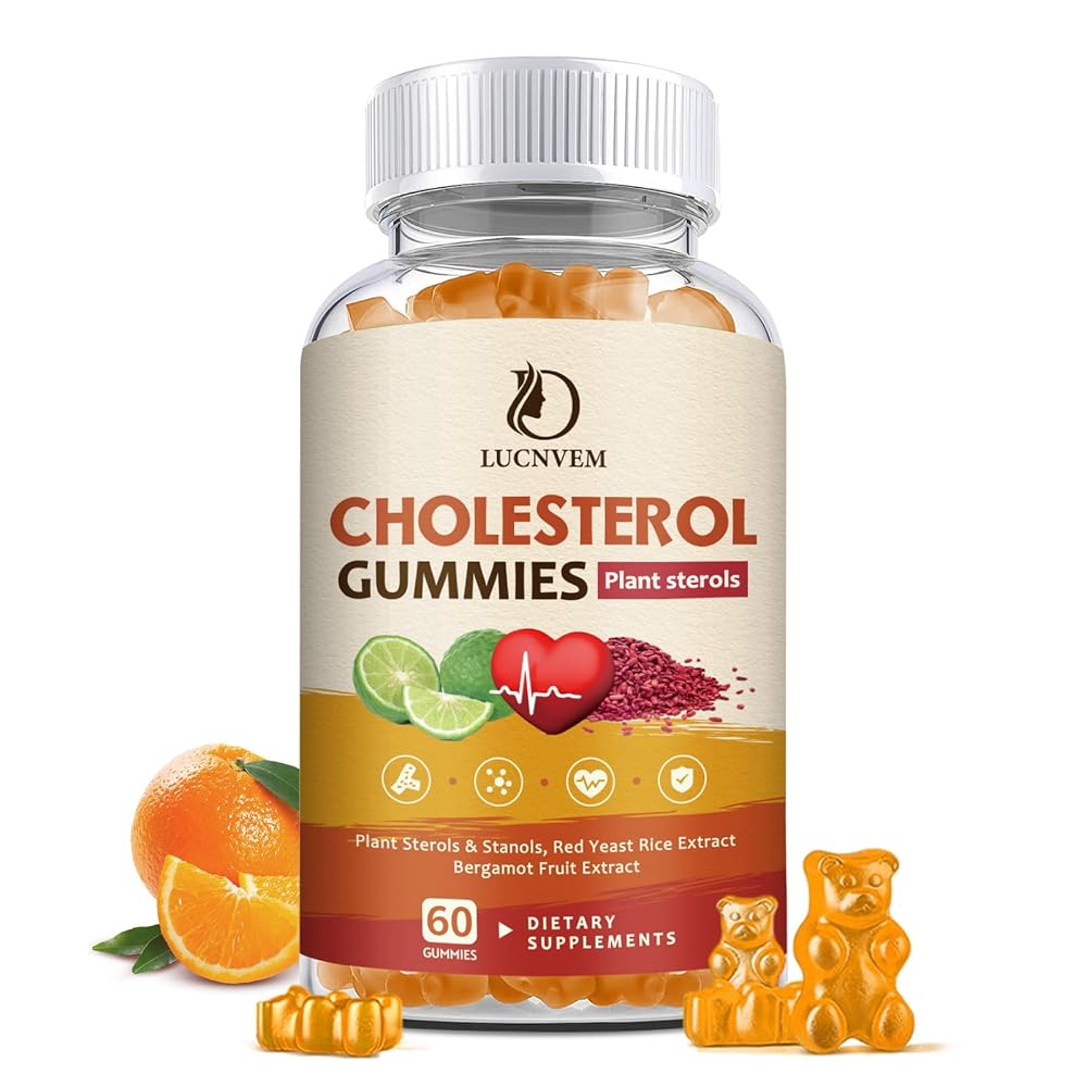 LUCNVEM Cholesterol Gummies with Plant Sterols & Red Yeast Rice - 60 Count