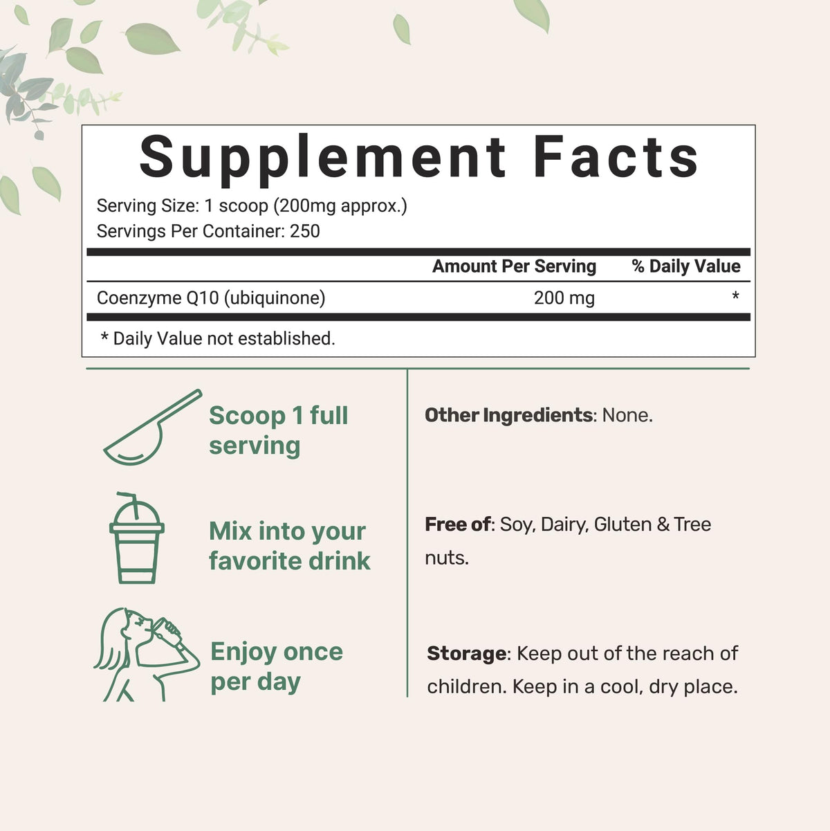 Micro Ingredients Water Soluble COQ10 Powder 200mg - 50g - image 2