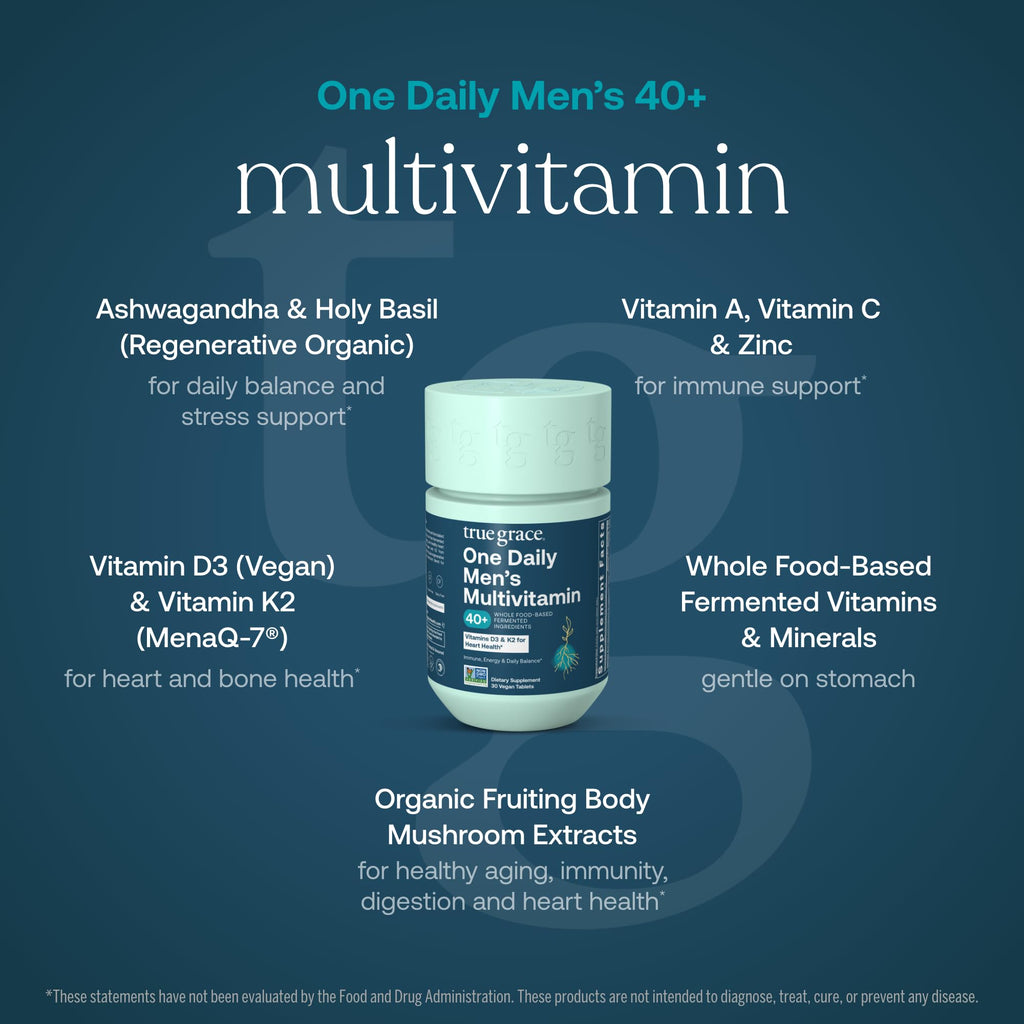 True Grace Men's 40+ One Daily Multivitamin Fermented Minerals