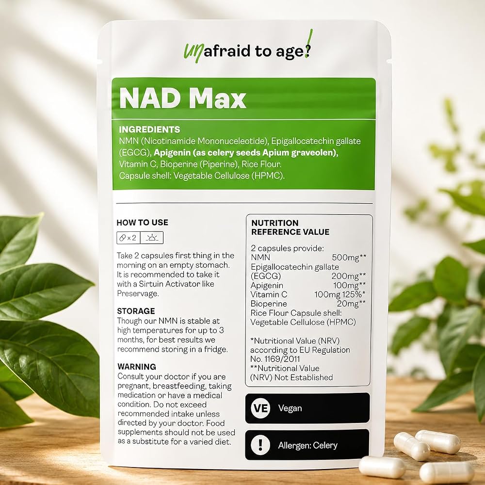 Youth & Earth NAD Max 460mg NAD Supplement with NMN - 60 Capsules - image 6