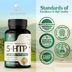 Nature's Nutrition 5HTP 200mg per Serving Capsules - 5 HTP Supplement