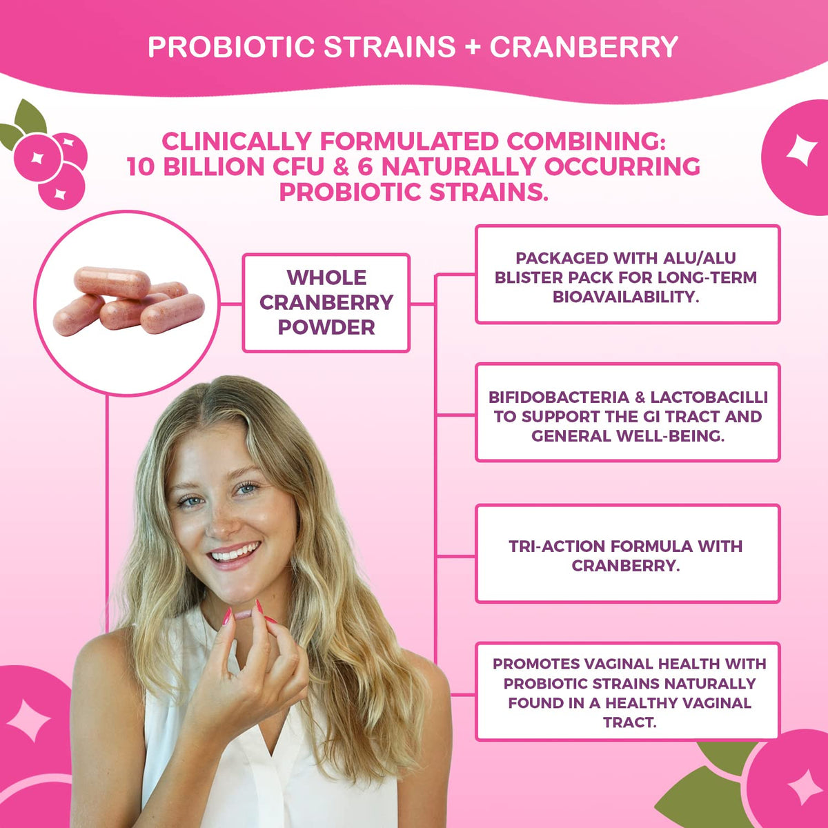 Nutricelebrity Probiotics for Women 10 Billion CFU 6 Strains - 60 Capsules - image 4