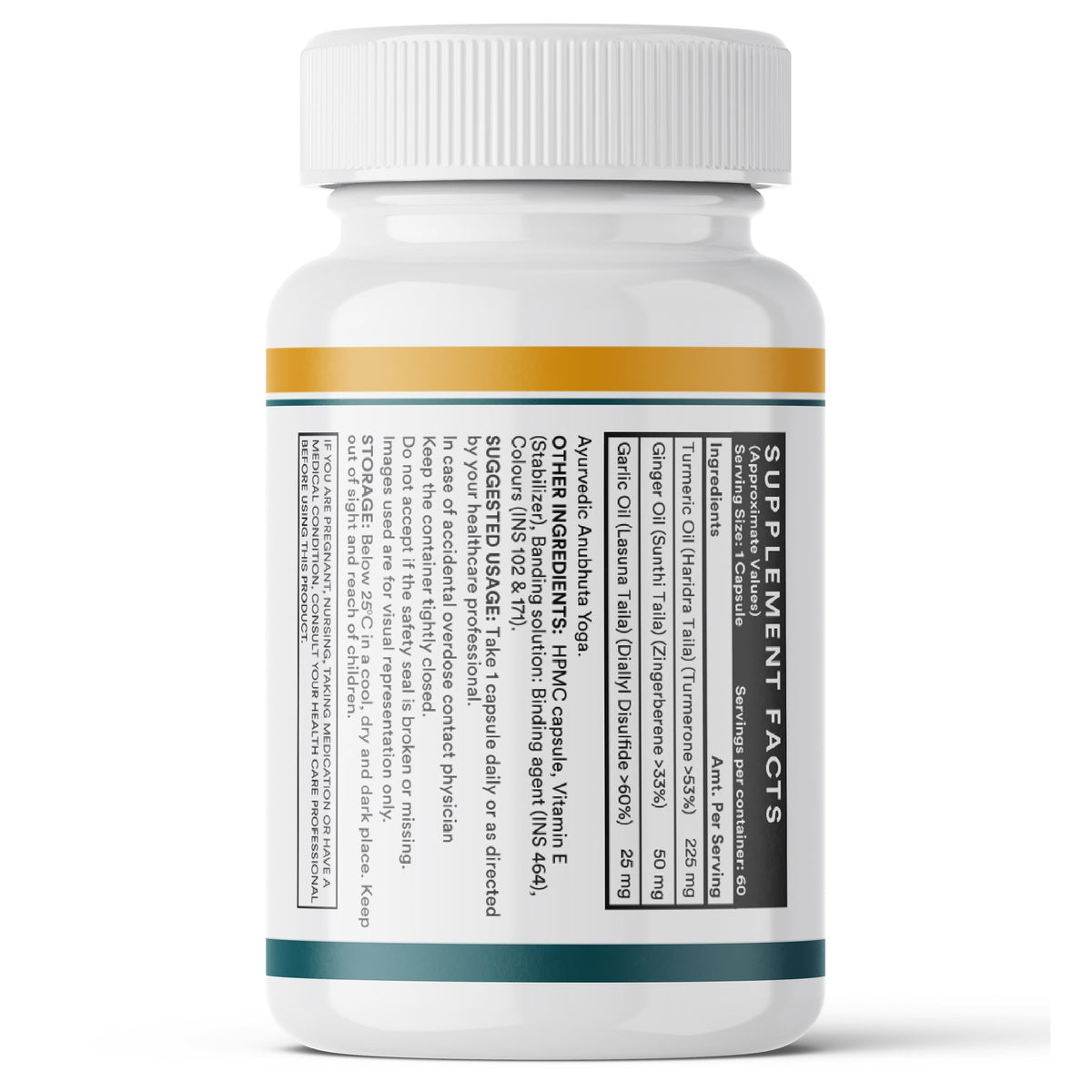 INLIFE Organic Turmeric Ginger Garlic Capsules 300mg - 60 Count - image 4