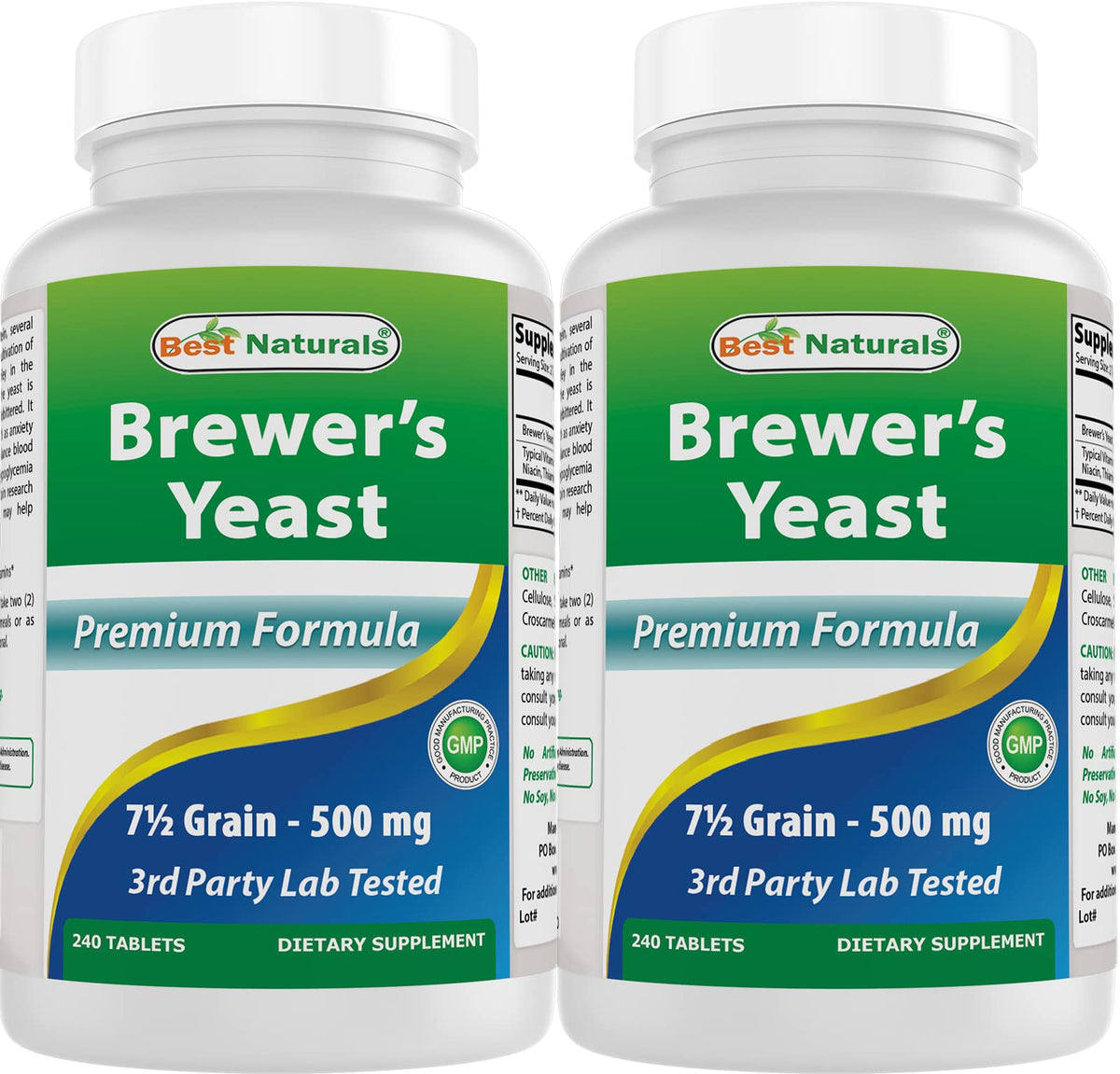 Best Naturals Brewers Yeast 500 mg - 480 Tablets