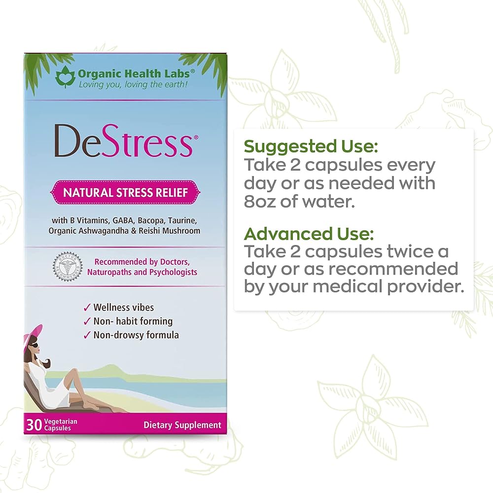 Organic Health Labs DeStress Veggie Capsules with Ashwagandha - 30 Capsules - image 6