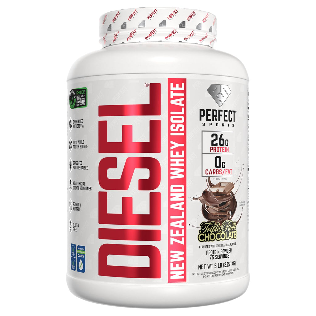 PERFECT SPORTS Diesel Whey Protein Isolate Triple Rich Chocolate - 5 lb