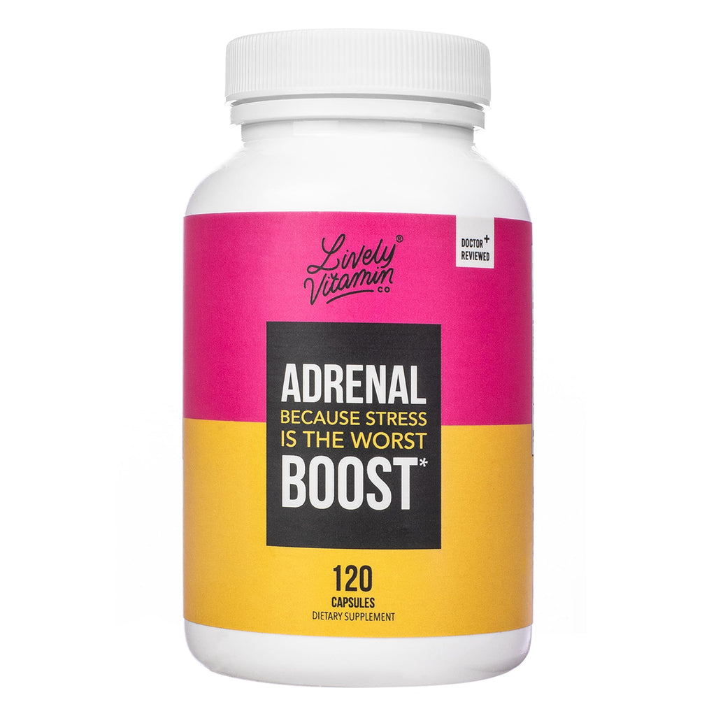 LIVELY VITAMIN CO Adrenal Boost Ashwagandha - 120 Vegetarian Capsules