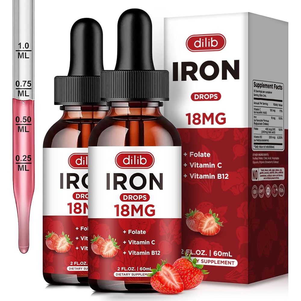 dilib Liquid Iron Supplement for Women & Men Iron Drops Iron