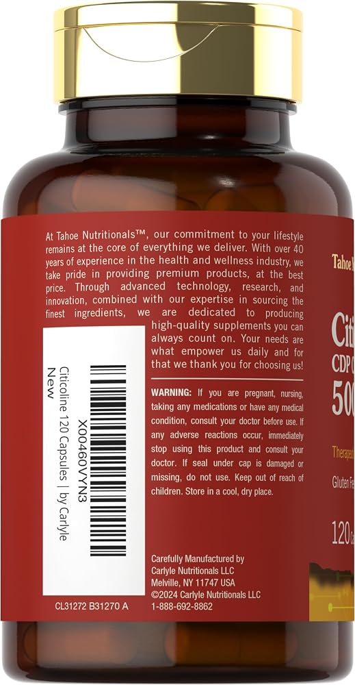 Tahoe Nutritionals Citicoline 500mg - 120 Capsules - image 3