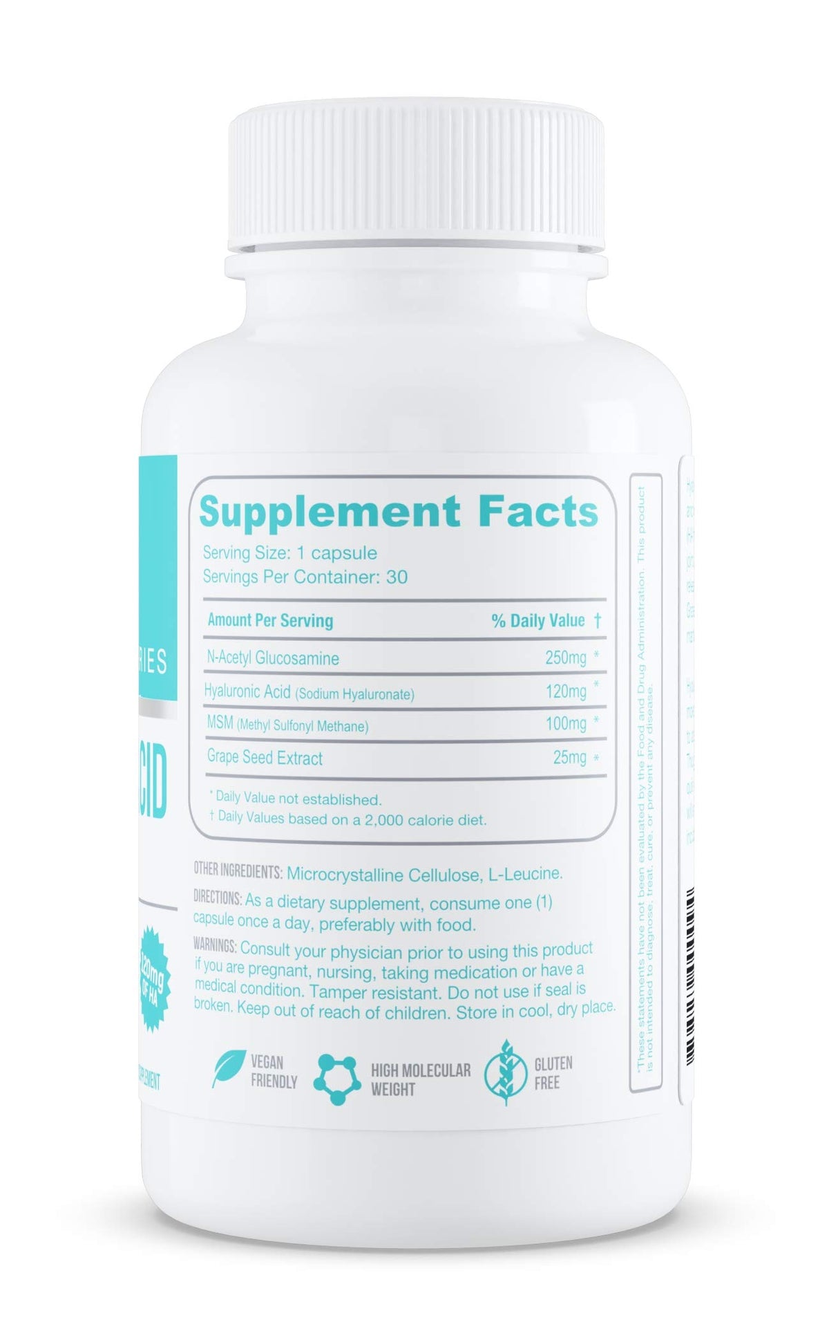 Hyalogic Hyaluronic Acid Capsules with MSM for Joint Support - 30 Capsules - image 3