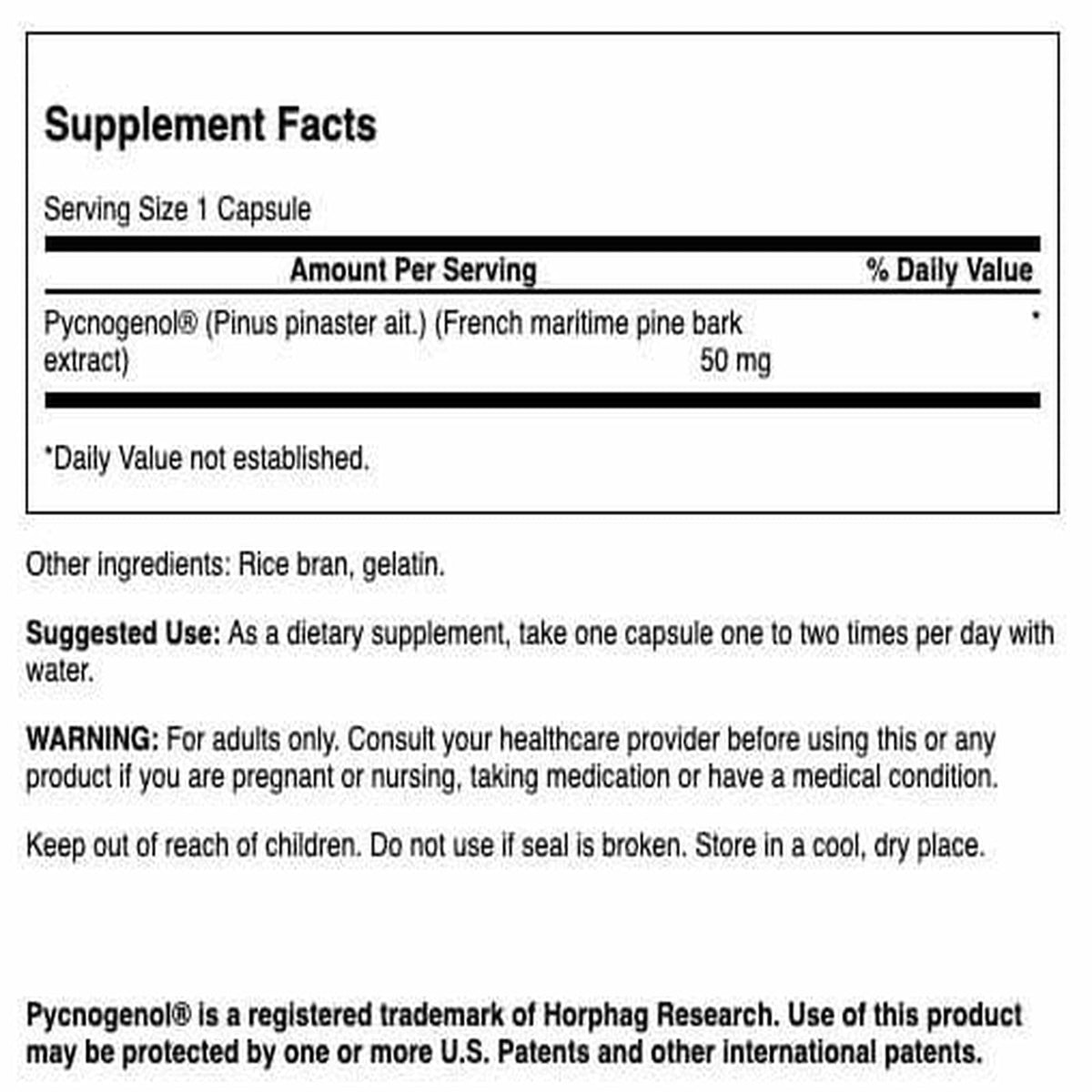 Swanson Pycnogenol 50 mg Antioxidant - 100 Capsules - image 2