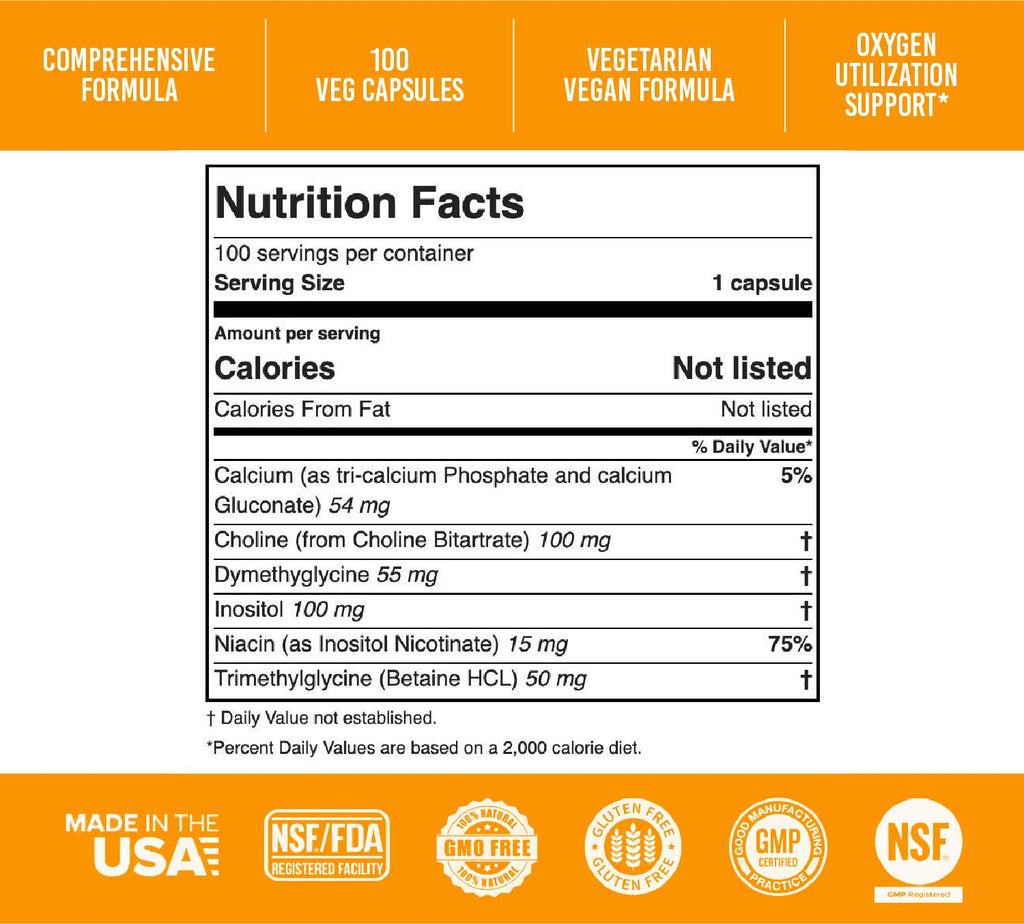 Apricot Power Super B-15 Pangamic Acid - 100 Vegetarian Capsules - image 2