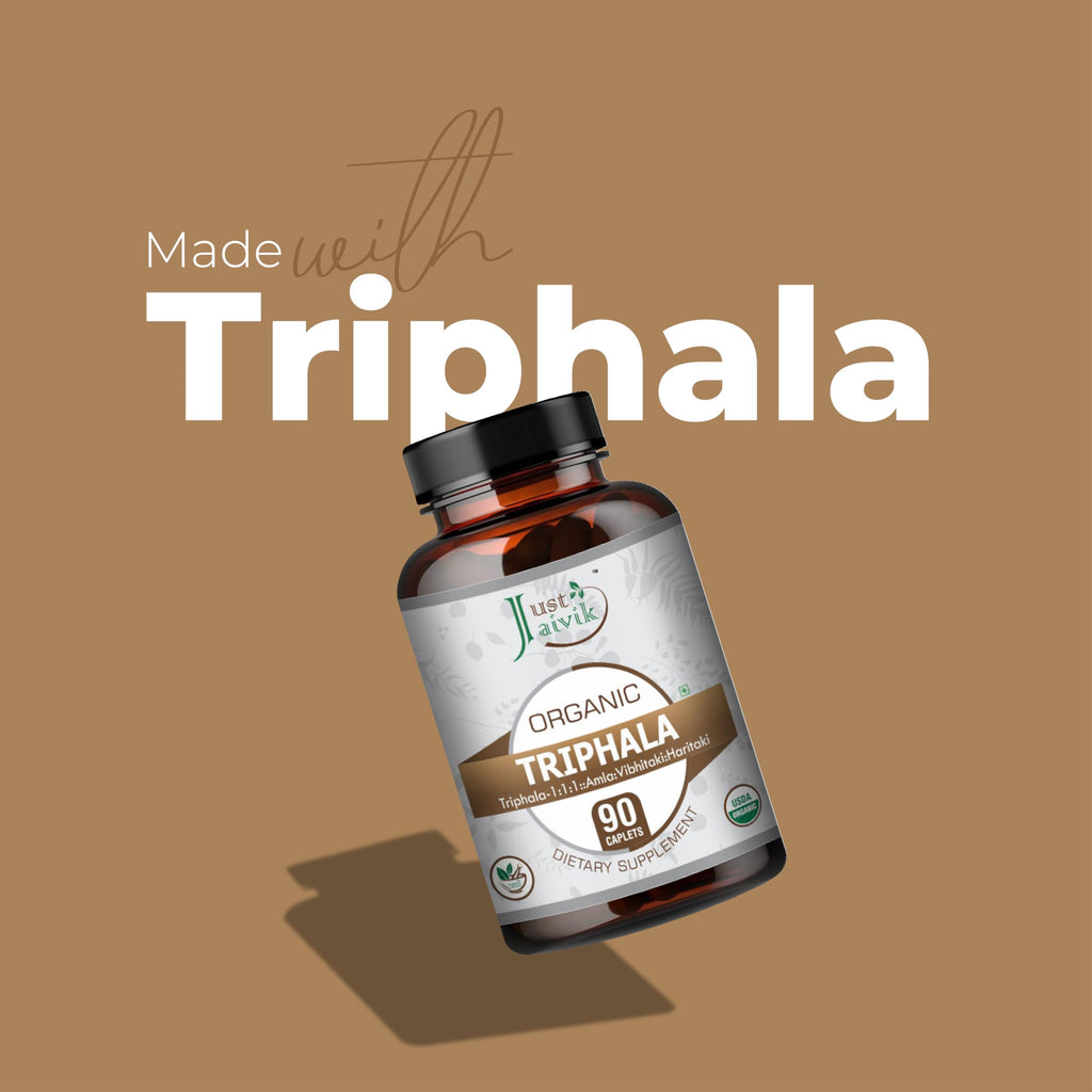 Just Jaivik Organic Triphala Tablets - 750 mg - 90 Tablets - image 3