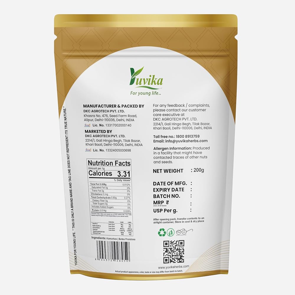 Yuvika Kamarkas Gond Chunia Butea Frondosa Powder - 200g - image 3