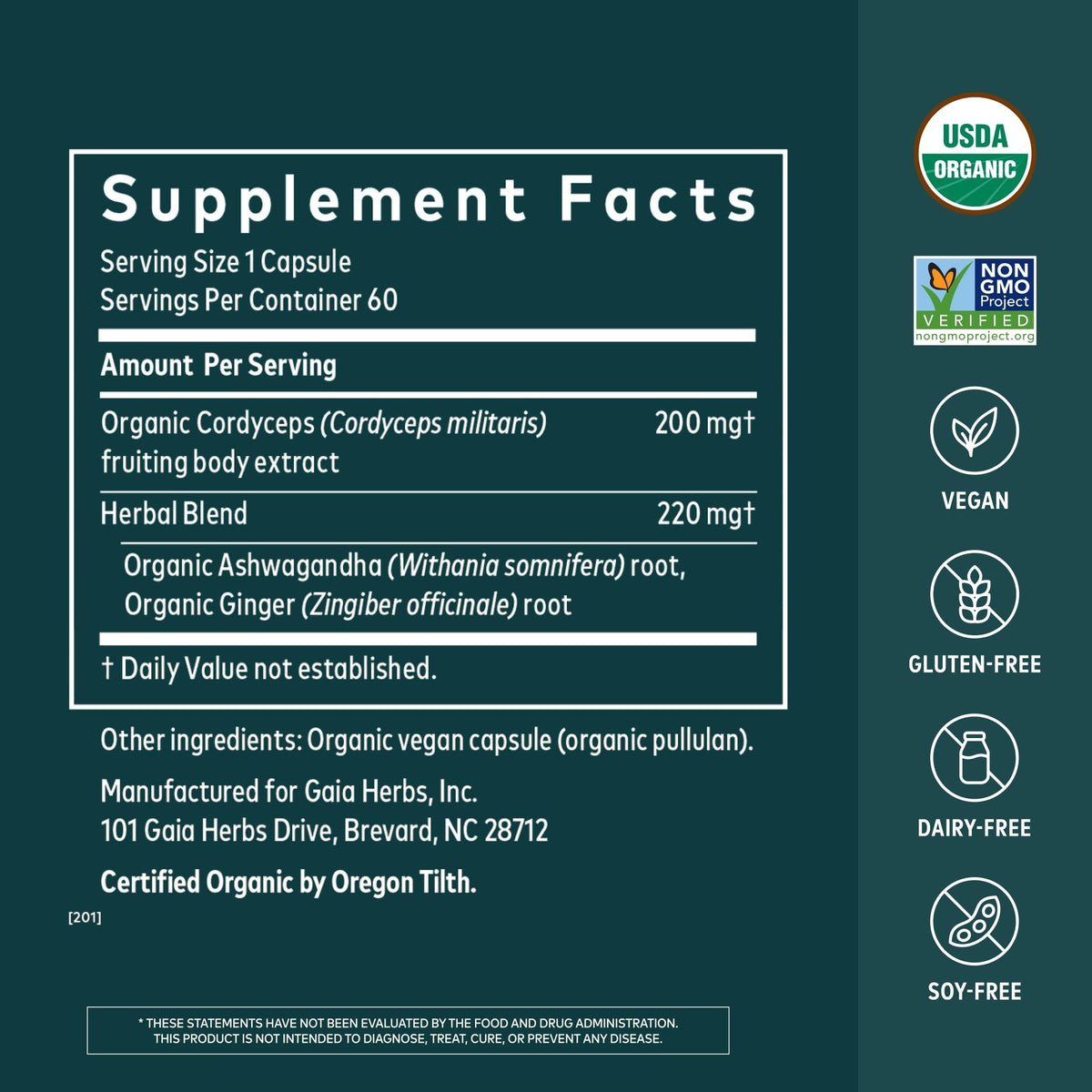 Gaia Herbs Adaptogen Performance - 60 Vegan Capsules - image 2