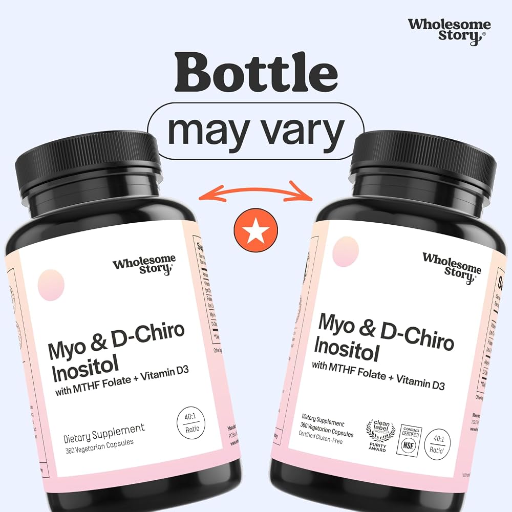 Wholesome Story Myo-Inositol & D-Chiro Inositol Capsules - 360 Count - image 2