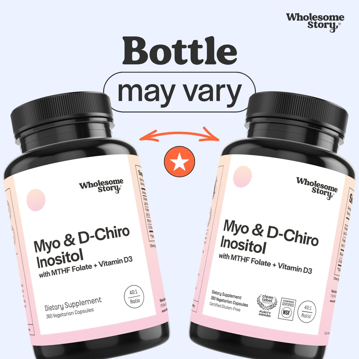 Wholesome Story Myo-Inositol & D-Chiro Inositol Capsules - 360 Count - image 2