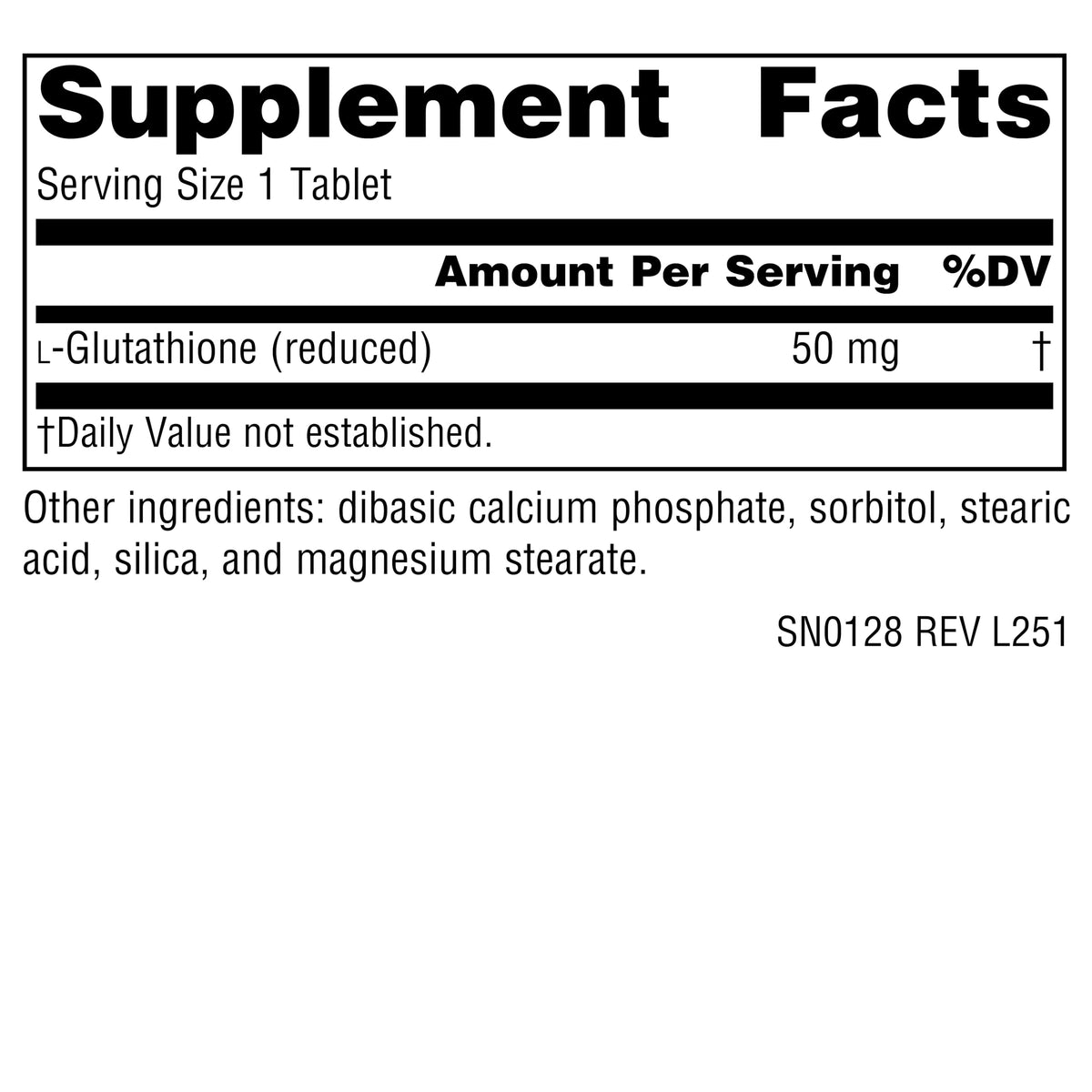 Source Naturals Reduced Glutathione 50 mg - 30 Tablets - image 2