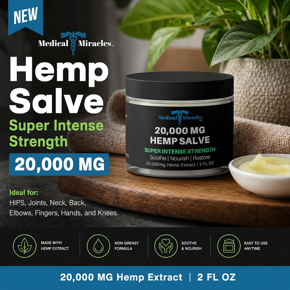 Medical Miracles Hemp Salve 20000 MG - 2 oz - image 6