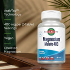 KAL Magnesium Malate 400mg for Energy & Muscle Support - 90 Tablets - image 4