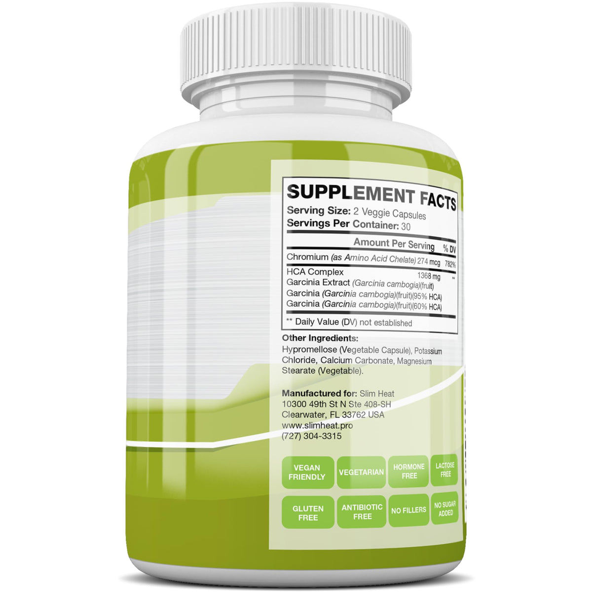 Slim Heat Garcinia Cambogia Extract 95% HCA - 60 Vegetarian Capsules - image 5