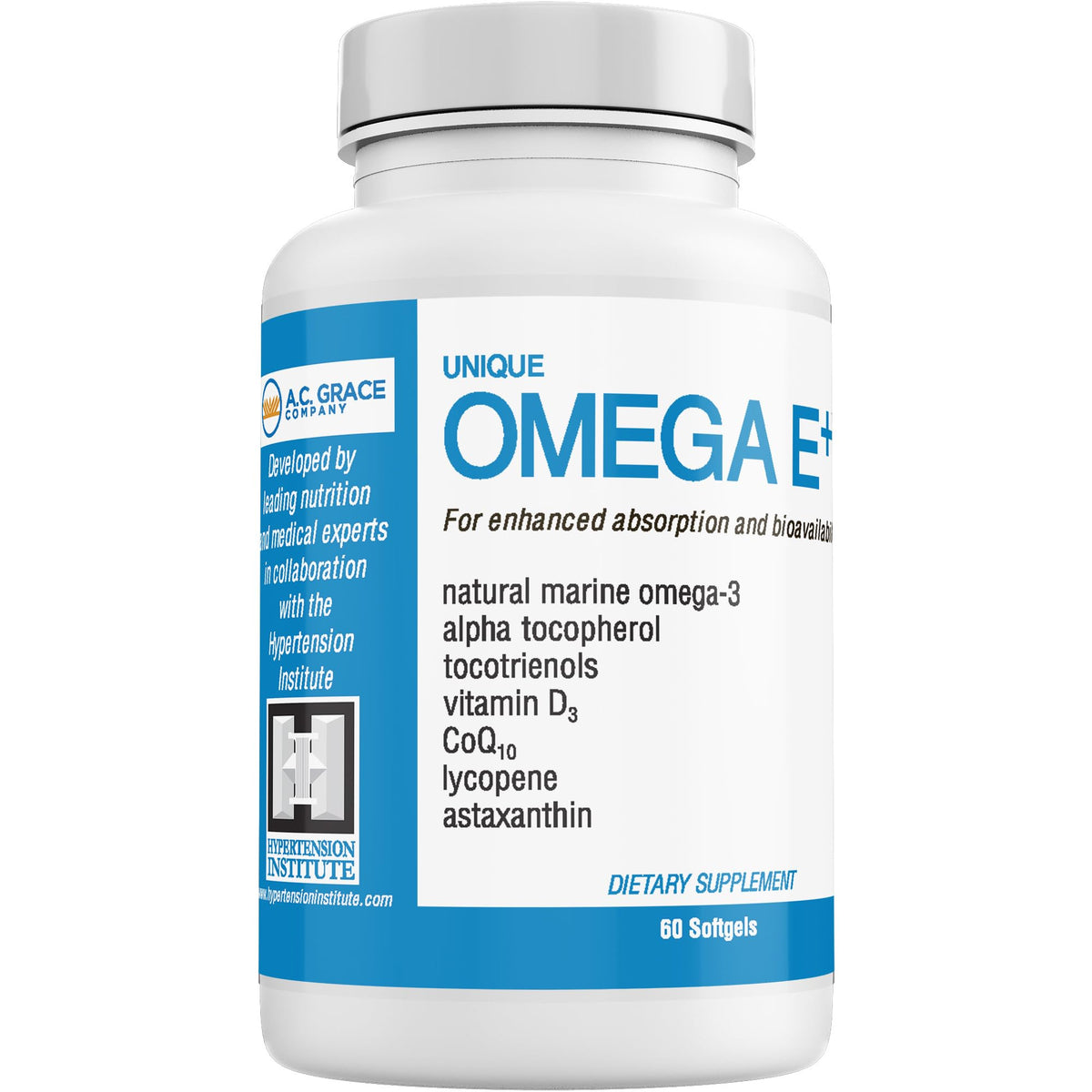 UNIQUE E Omega E+ Fish Oil Supplement - 60 Softgels