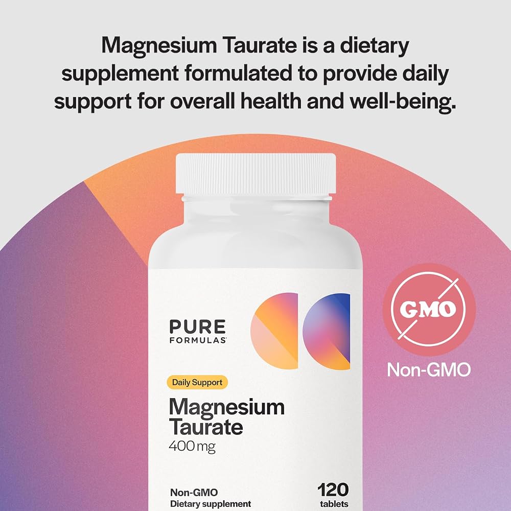 PureFormulas Magnesium Taurate 400mg - 120 Tablets - image 3