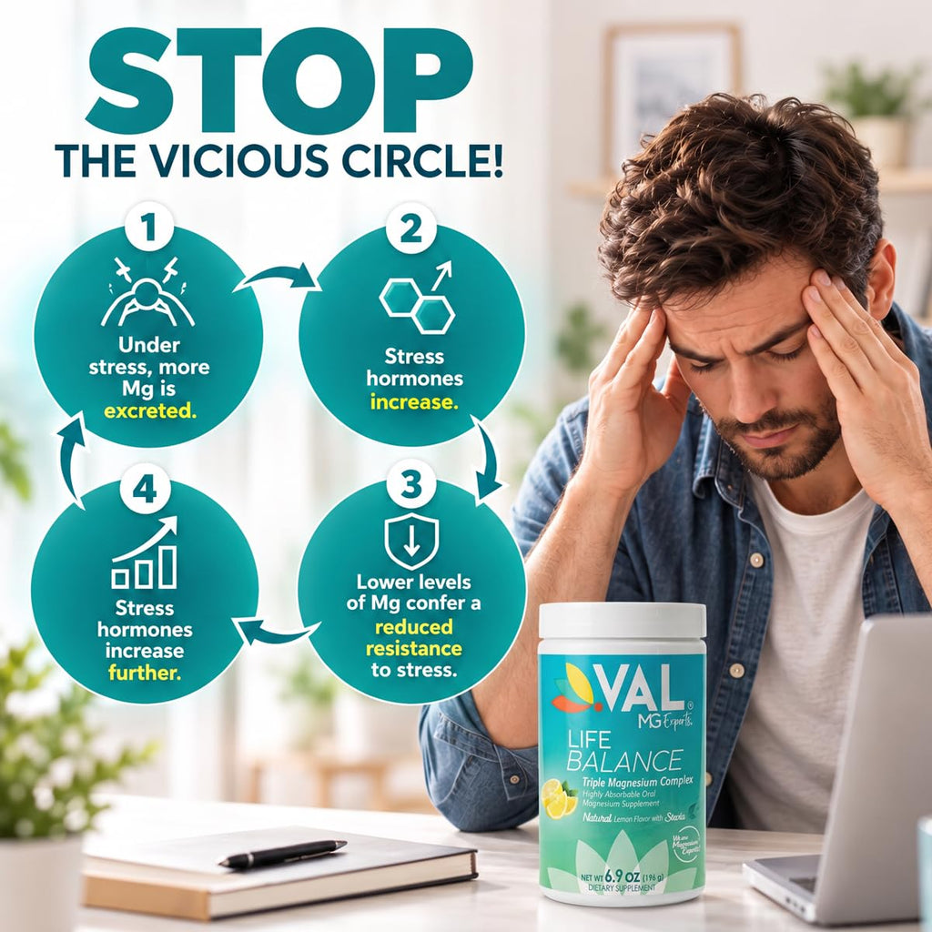 VAL Triple Magnesium Complex Powder for Relaxation - 70 Servings - image 6