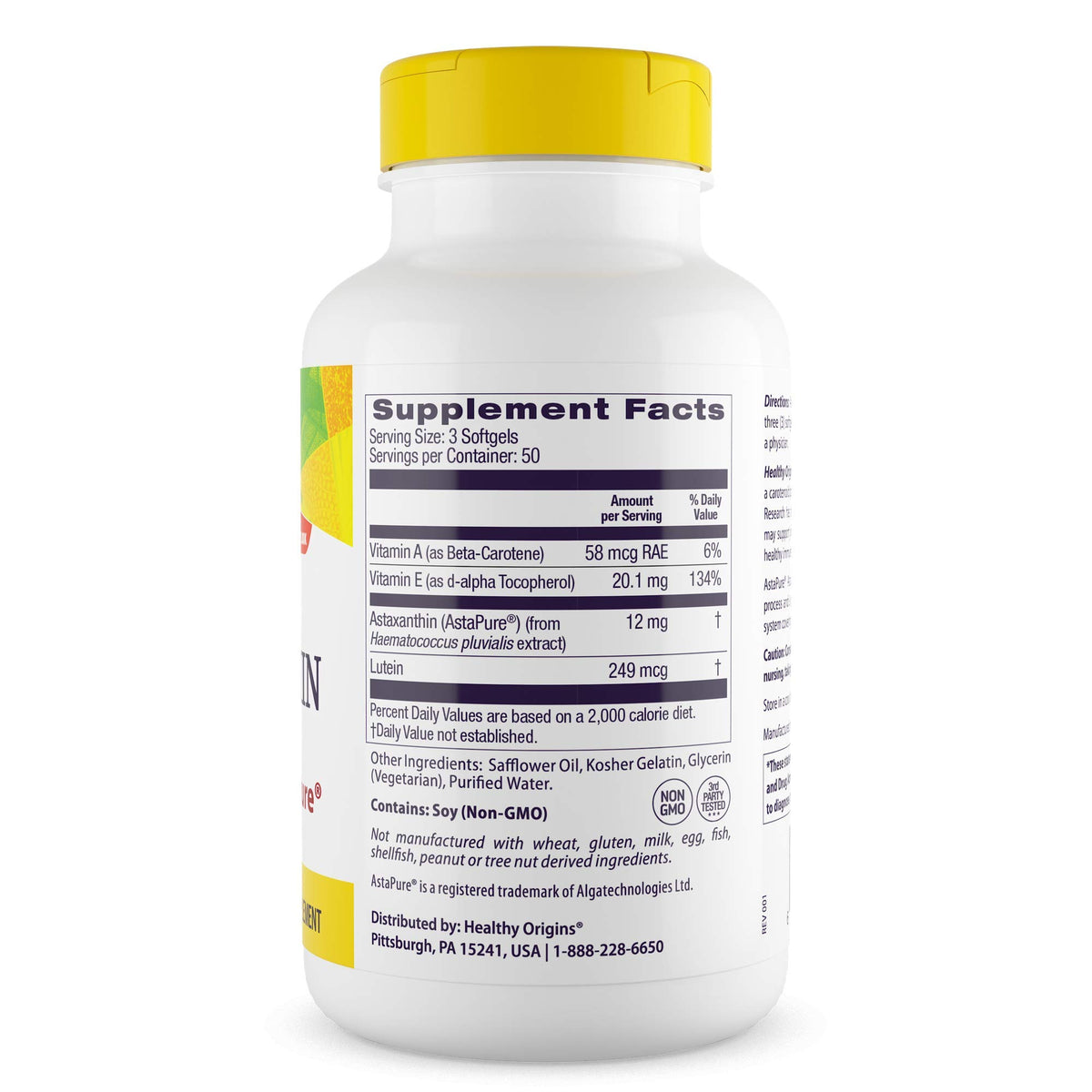 Healthy Origins Astaxanthin AstaPure 4 mg - 150 Softgels - image 2