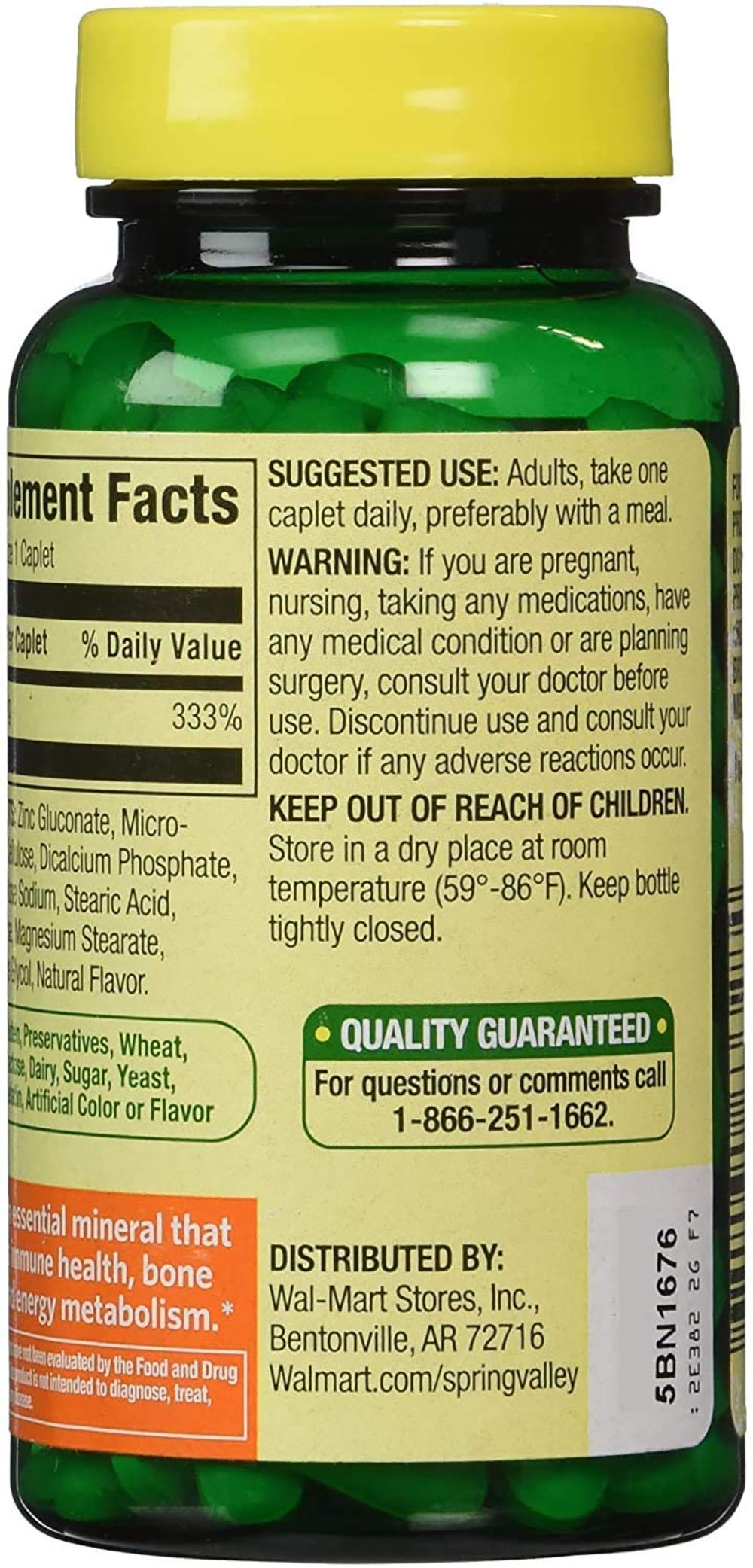 Earth&ME Spring Valley Zinc 50 mg - 200 Tablets - image 7