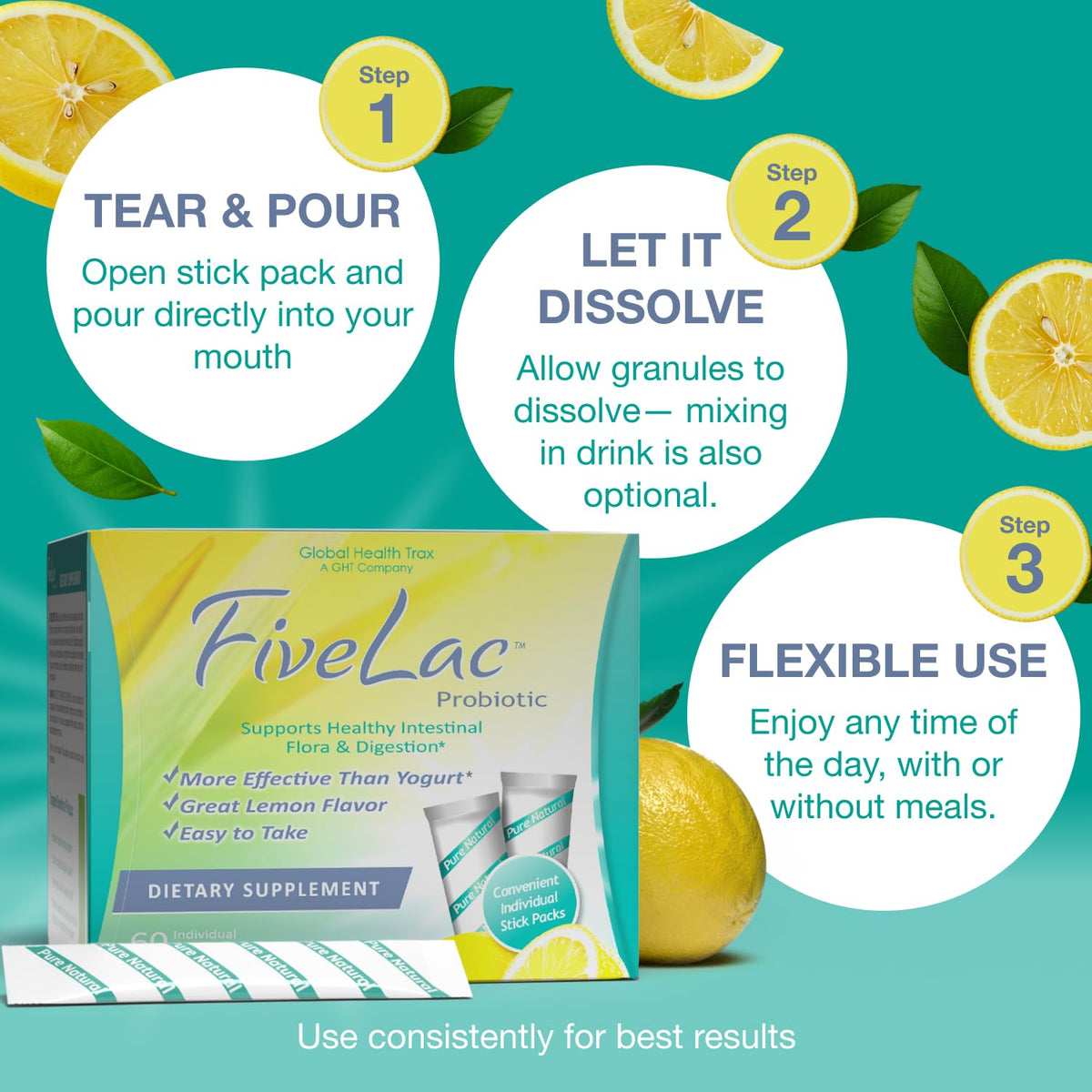 GHT Global Health Trax Global Health Trax GHT - ThreeLac Lemon