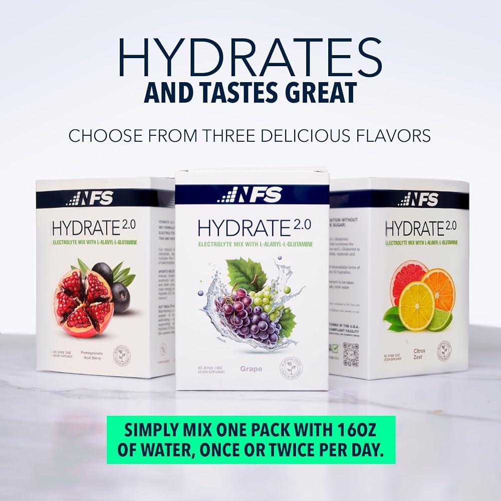 NF Sports Hydrate 2.0 Electrolytes Hydration Powder Packets