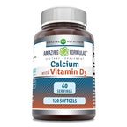 Amazing Nutrition Calcium with Vitamin D3 1200 mg - 120 Softgels