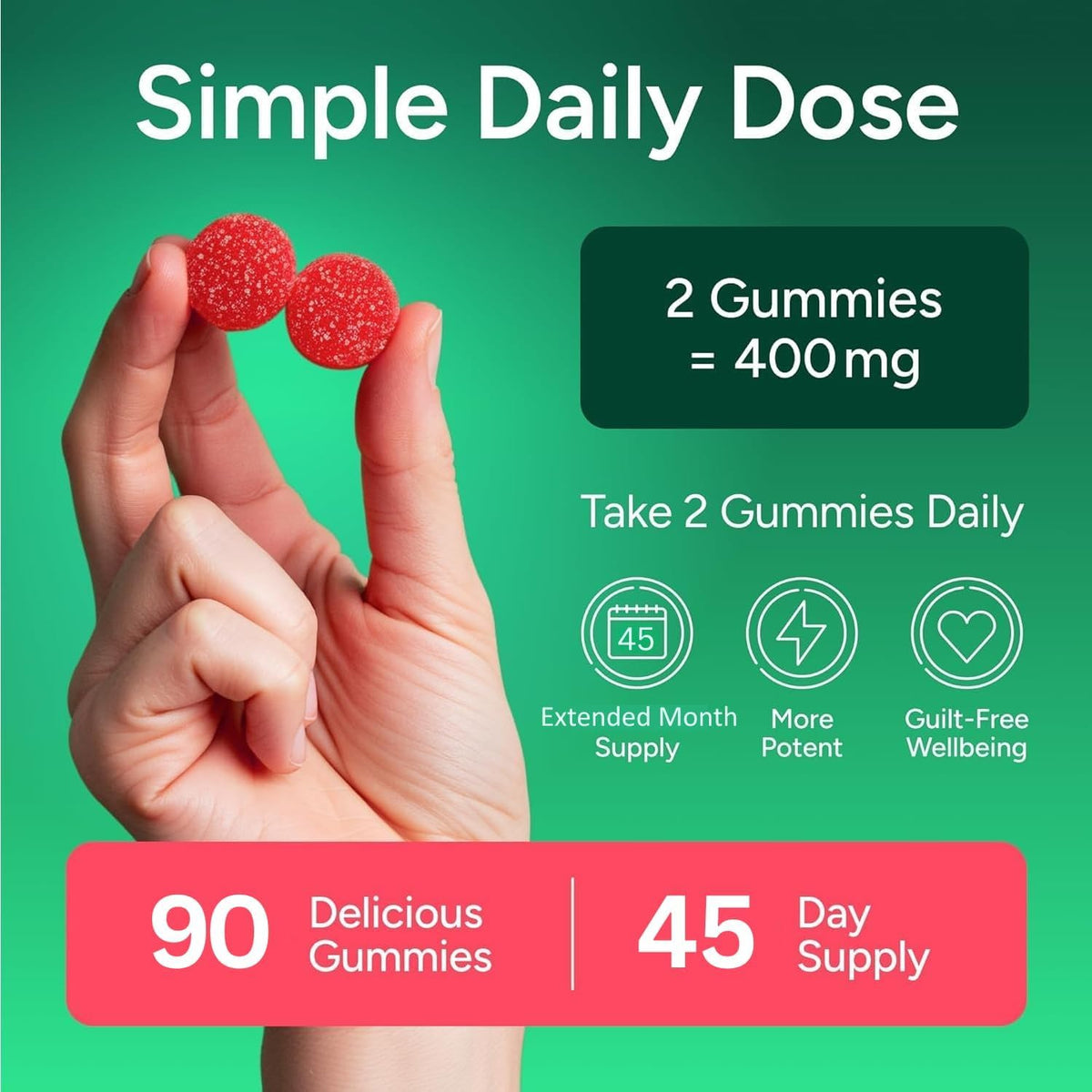 Purify Life Sugar-Free Berberine Gummies with Cinnamon - 90 Count - image 2