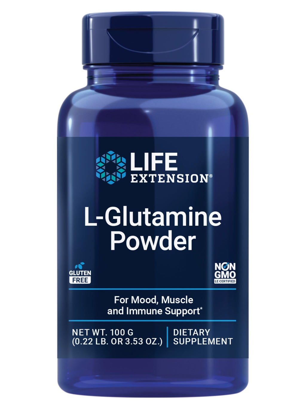 Life Extension L-Glutamine Amino Acid Powder - 100 Grams