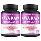 CIVIMUNA Kava Capsules with Ginkgo & Ashwagandha - 120 Capsules