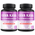 CIVIMUNA Kava Capsules with Ginkgo & Ashwagandha - 120 Capsules