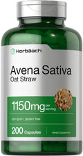Horbäach Avena Sativa Extract Oat Straw - 200 Capsules