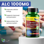 America Medic & Science Acetyl L-Carnitine 1000mg - 60 Tablets - image 2