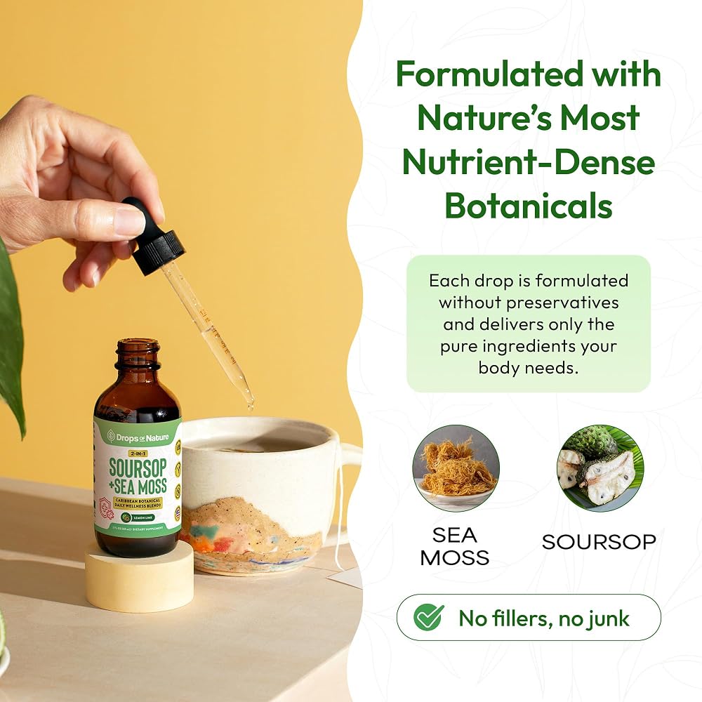 Drops Of Nature Soursop Bitters Liquid with Sea Moss - 60 mL - image 5